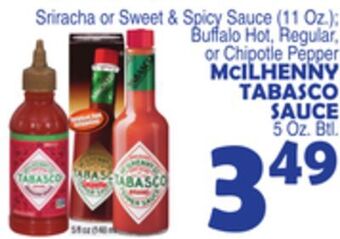 Bravo Supermarkets Mcilhenny tabasco sauce 5 oz. btl. offer