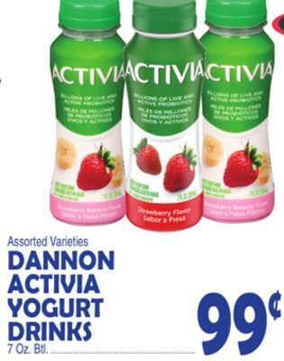 Bravo Supermarkets Dannon activia yogurt drinks offer