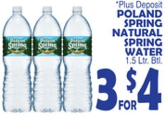 Bravo Supermarkets Poland spring natural spring water offer