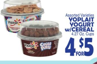 Bravo Supermarkets Yoplait yogurt w/cereal offer