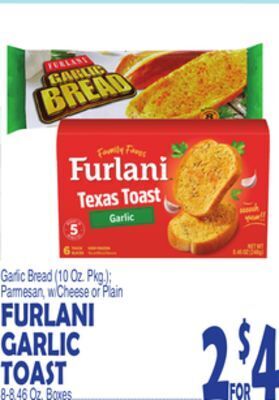 Bravo Supermarkets Furlani garlic toast 8-8.46 oz. boxes offer