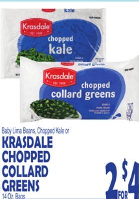 Bravo Supermarkets Krasdale chopped collard greens offer