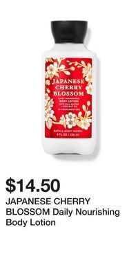 Bath & Body Works Japanese cherry blossom daily nourishing body lotion offer