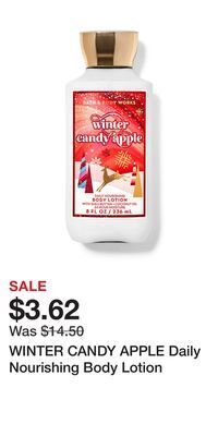 Bath & Body Works Winter candy apple daily nourishing body lotion offer