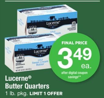 ACME Lucerne® butter quarters offer