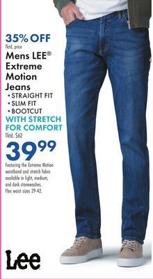 Boscov's Mens lee® extreme motion jeans offer