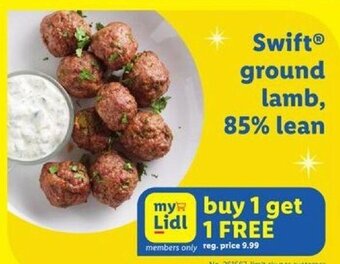 Lidl Swift ground lamb, 85% lean offer