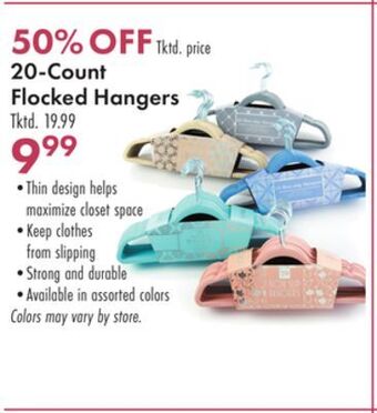 Boscov's 20-count flocked hangers offer