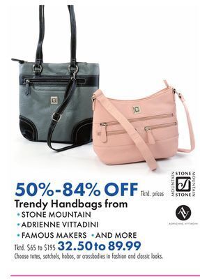 Boscov's Trendy handbags offer