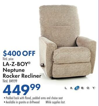 Boscov's La-z-boy® neptune rocker recliner offer