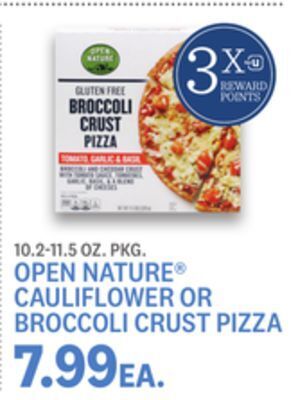 Kings Food Markets Open nature® cauliflower or broccoli crust pizza offer