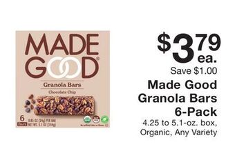 Fairway Store Market Made good granola bars 6-pack offer