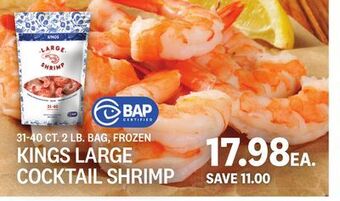 Kings Food Markets Kings large cocktail shrimp offer