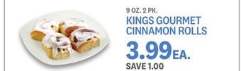 Kings Food Markets Kings gourmet cinnamon rolls offer