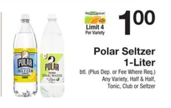 The Fresh Grocer Seltzer 1-liter offer