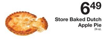 The Fresh Grocer Store baked dutch apple pie offer