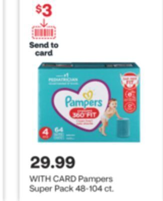CVS Pampers super pack 48-104 ct offer