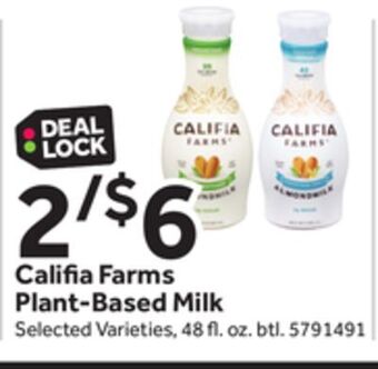 Stop&Shop Califia farms plant-based milk offer