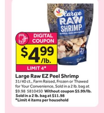 Stop&Shop Large raw ez peel shrimp offer
