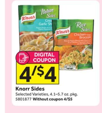 Stop&Shop Knorr sides offer