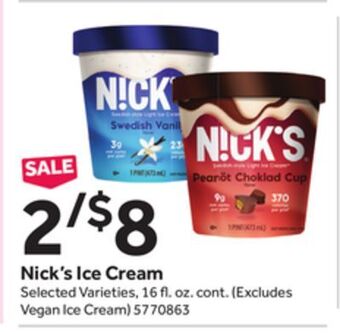 Stop&Shop Nick's ice cream offer