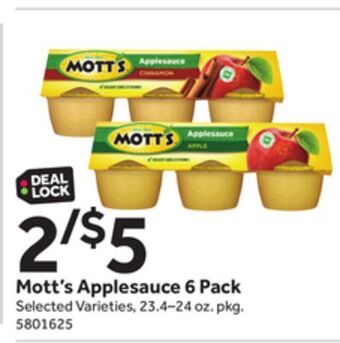 Stop&Shop Mott's applesauce 6 pack offer