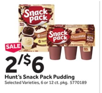 Stop&Shop Hunt's snack pack pudding offer