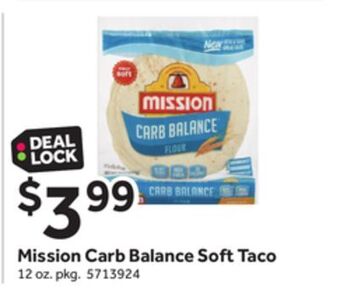 Stop&Shop Mission carb balance soft taco offer