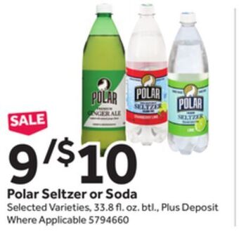 Stop&Shop Polar seltzer or soda offer