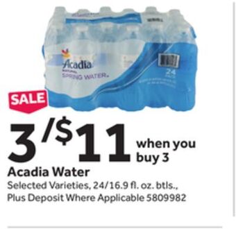 Stop&Shop Acadia water offer