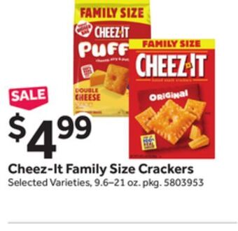 Stop&Shop Cheez-it family size crackers offer