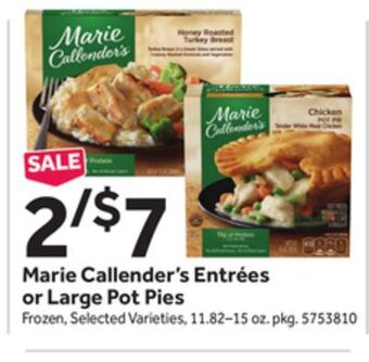 Stop&Shop Marie callender's entrées or large pot pies offer
