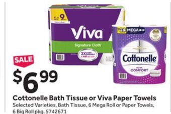 Stop&Shop Cottonelle bath tissue or viva paper towels offer