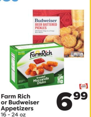 Weis Markets Farm rich or budweiser appetizers offer