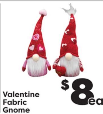 Weis Markets Valentine fabric gnome offer