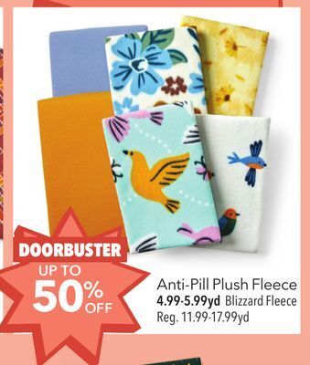 JOANN Anti-pill plush fleece offer