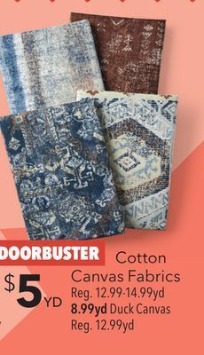 JOANN Cotton canvas fabrics offer