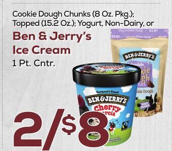 DeCicco & Sons Ben & jerry's ice cream 1 pt. cntr. offer