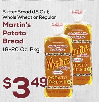 DeCicco & Sons Martin's potato bread 18-20 oz. pkg offer