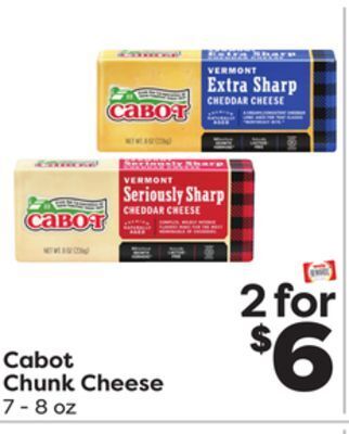 Weis Markets Cabot chunk cheese offer