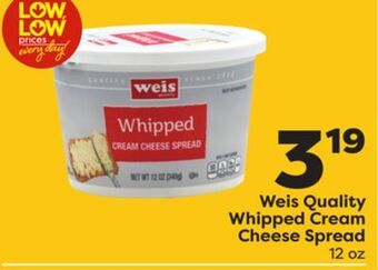 Weis Markets Weis quality whipped cream cheese spread offer