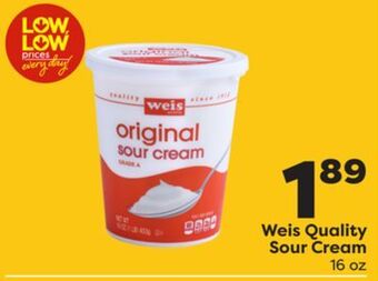 Weis Markets Weis quality sour cream offer