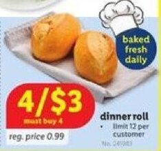 Lidl dinner roll offer