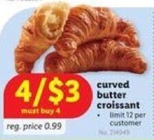 Lidl curved butter croissant offer