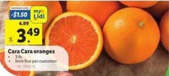 Lidl Cara Cara oranges offer