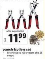 Lidl punch & pliers set offer