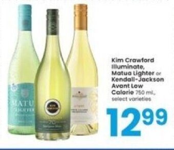 Albertsons Kim Crawford Illuminate, Matua Lighter or Kendall-Jackson Avant Low Calorie 750 ml. offer