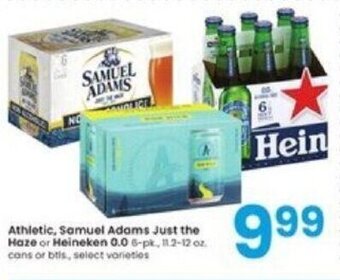 Albertsons Athletic, Samuel Adams Just the Haze or Heineken 0.0 6-pk. offer