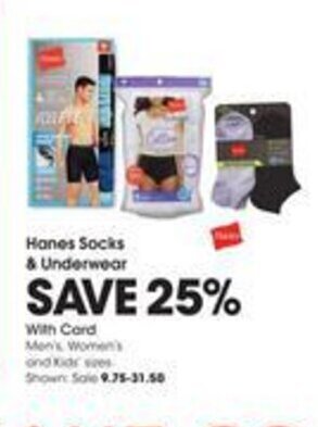 Kroger Hanes Socks & Underwear offer