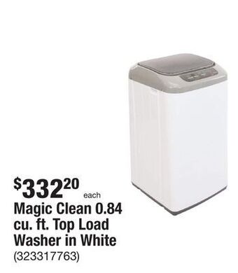 The Home Depot Magic clean 0.84 cu. ft. top load washer in white offer
